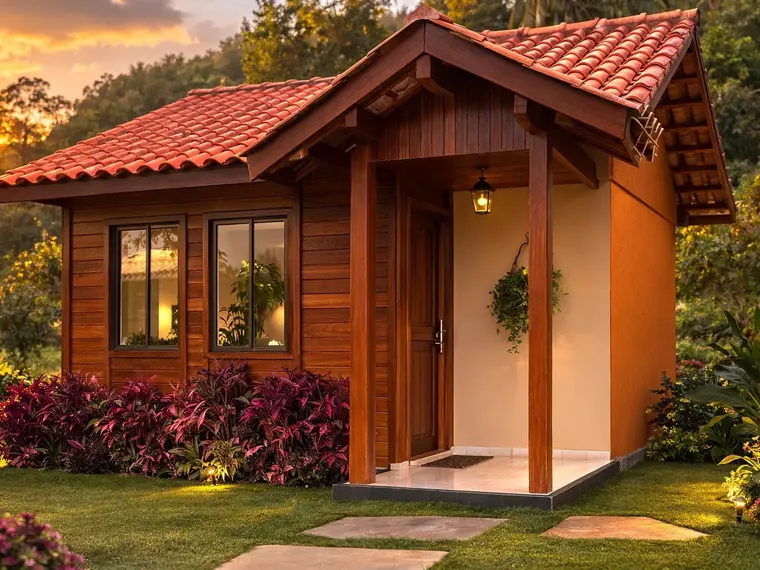 Fachada: Chalé Compacto 21,60m²