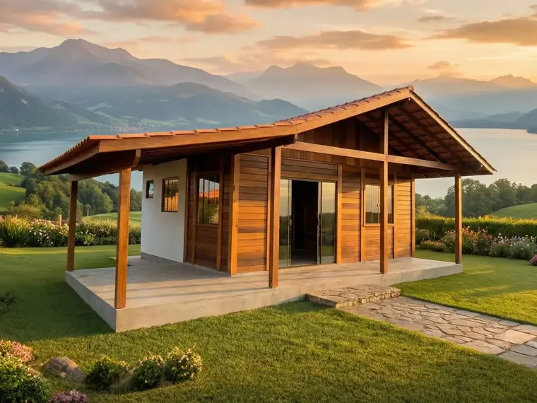 Fachada: Casa Térrea 48,90m² com 1 Suíte e Garagem