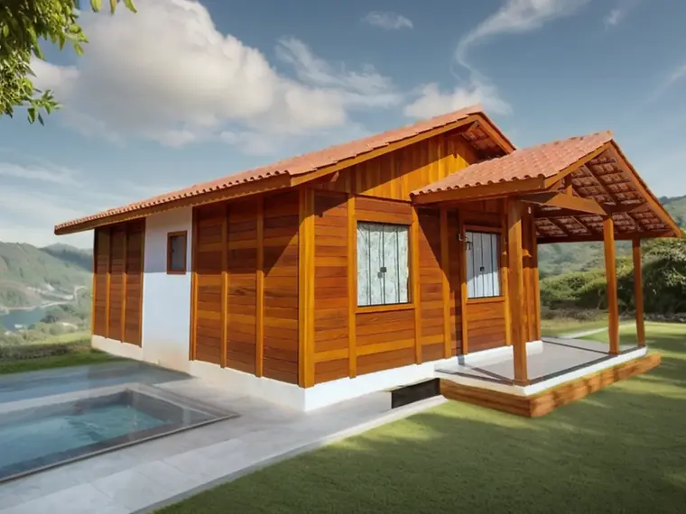 Fachada: Casa Térrea 58,75m² com 1 Suíte e 1 Dormitório