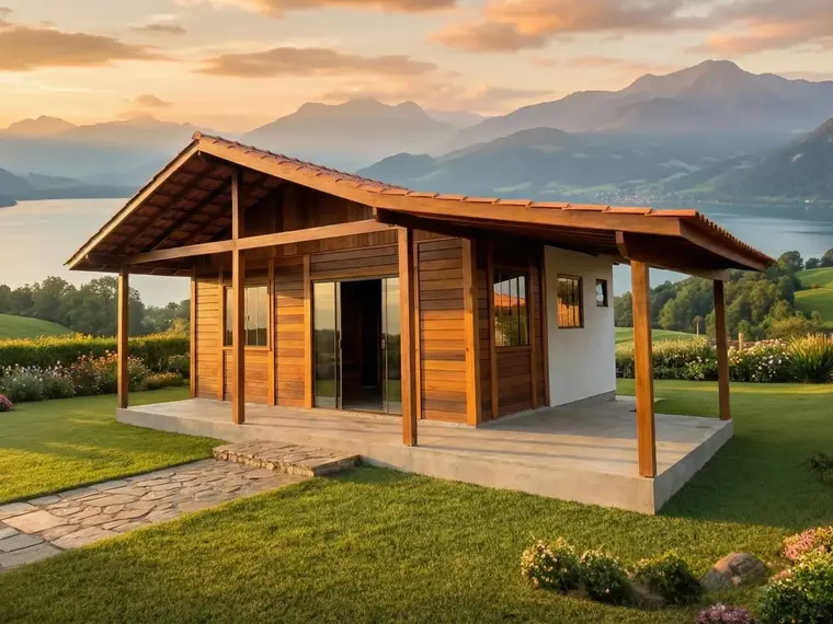 Fachada: Casa Térrea 60,00m² com 2 Quartos e Garagem
