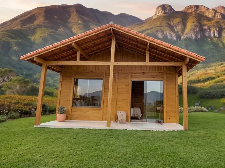 Fachada: Casa Térrea 61,80m² com 1 Quarto e Varanda Ampla