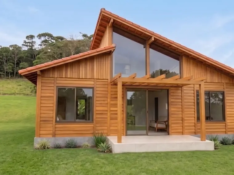 Fachada: Casa 62,40m² com 2 Suítes