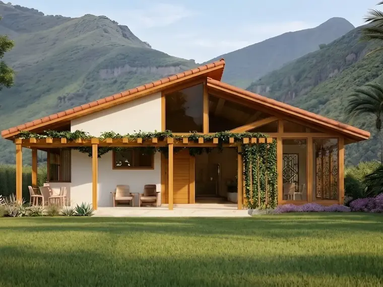 Fachada: Casa Térrea 67,40m² com 2 Quartos e Área Gourmet