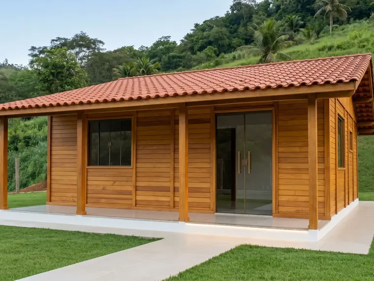 Fachada: Casa Térrea 68,25m² com 1 Suíte e 1 Quarto