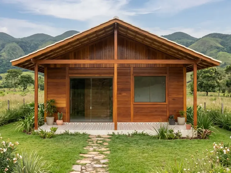 Fachada: Casa 74,00m² com Suíte e Ampla Varanda