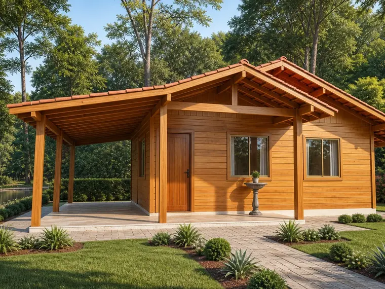Fachada: Casa 77,25m² com 1 Suíte e Garagem