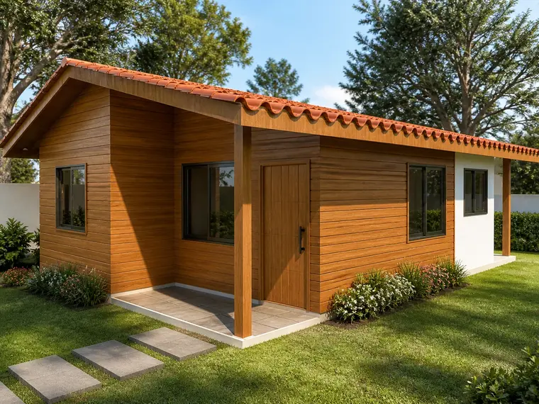 Fachada: Casa Térrea 80,15m² com 2 Quartos, Varanda e Lavanderia