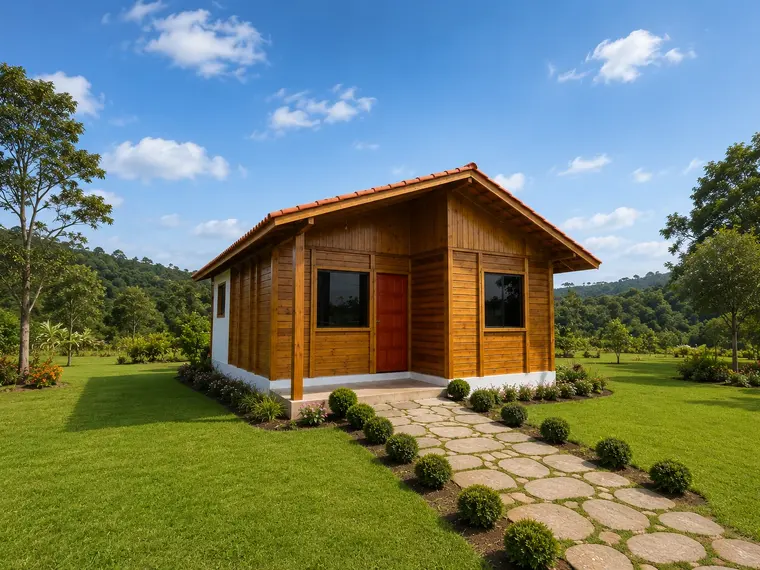 Fachada: Casa 84,00m² com 1 Suíte e 2 Quartos