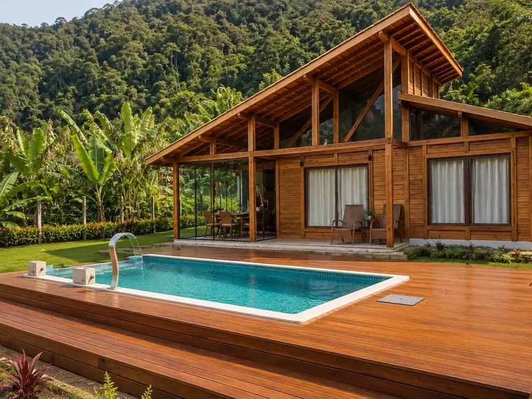 Fachada: Casa 89,50m² com 1 Suíte e 2 Quartos