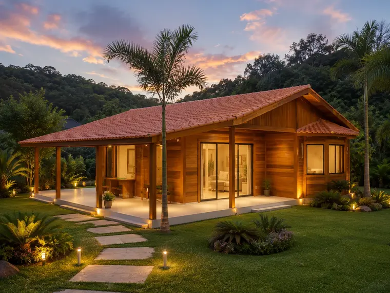 Fachada: Casa 92,00m² com 2 quartos e 2 varandas