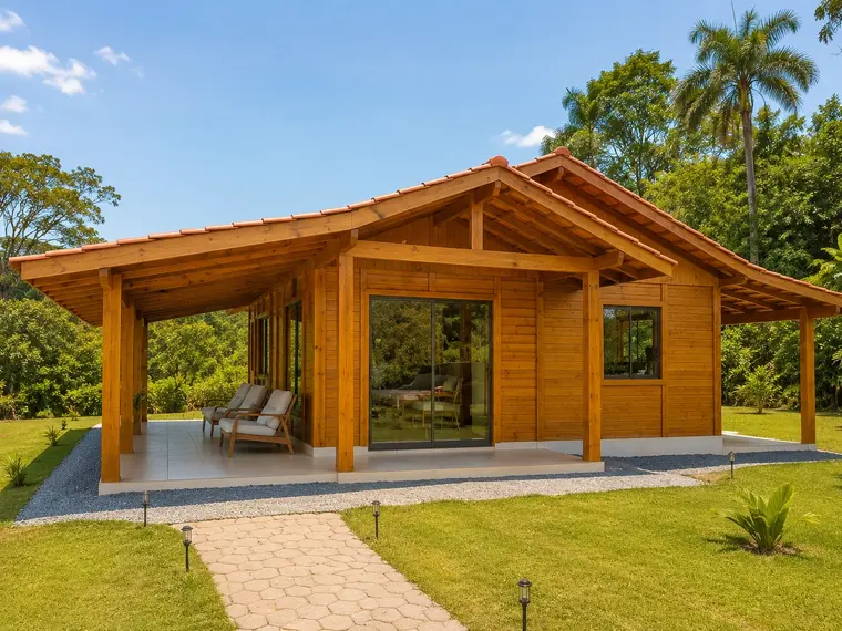 Fachada: Casa 100,00m² com 1 suíte, 2 quartos, garagem e varanda