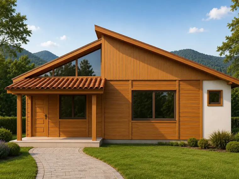Fachada: Casa 108,00m² com 3 suítes, área gourmet e varanda
