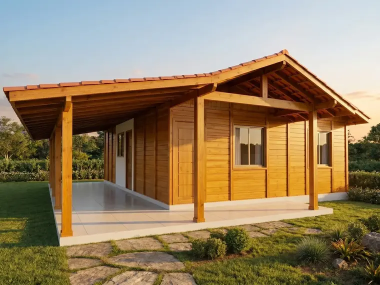 Fachada: Casa 110,75m² com 1 suíte e 3 quartos
