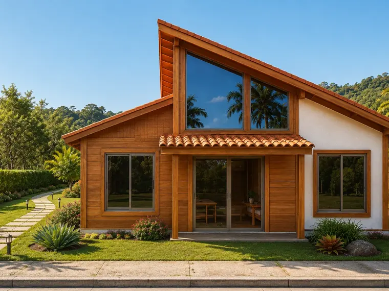 Fachada: Casa 52,50m² com 1 suíte, 1 quarto e varanda