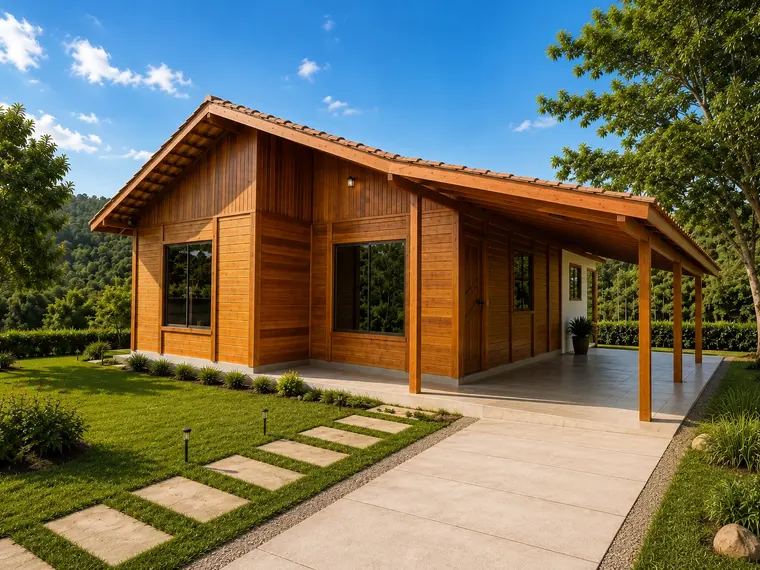 Fachada: Casa 91,61m² com 1 suíte e 2 quartos