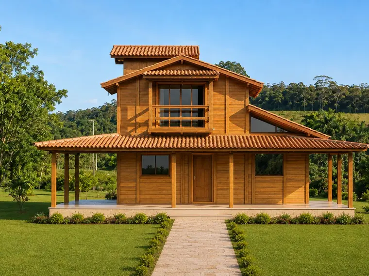 Fachada: Casa 92,94m² com 1 suíte e 1 quarto