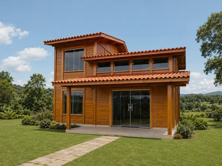 Fachada: Casa duplex 94,55m² com 1 suíte e 2 quartos