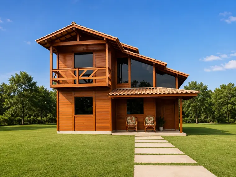 Fachada: Casa duplex 97,00m² com 1 suíte e 1 quarto