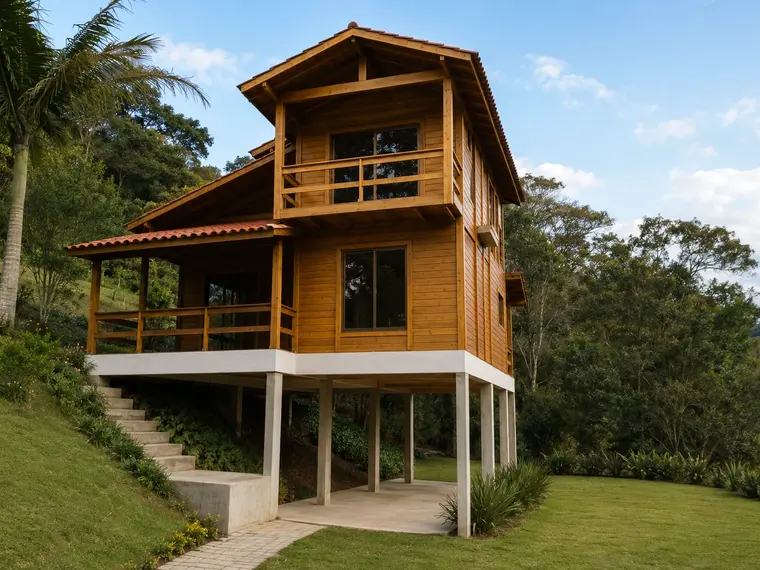 Fachada: Casa duplex 100,90m² com 1 suíte e 1 quarto