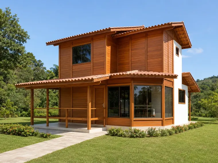 Fachada: Casa duplex 100,00m² com 1 suíte e 2 quartos