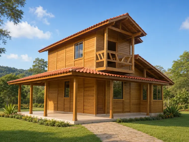 Fachada: Casa duplex 104,00m² com 1 suíte e 1 quarto