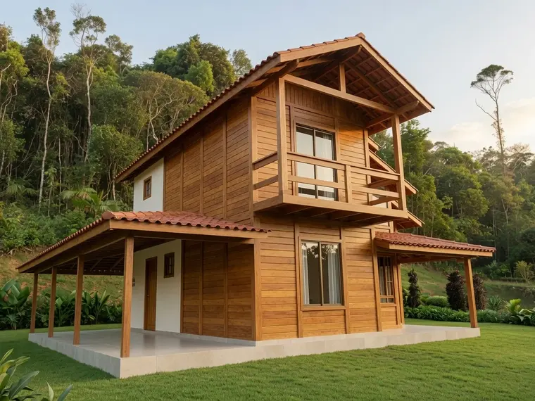 Fachada: Casa duplex 127,25 m² com área gourmet e garagem