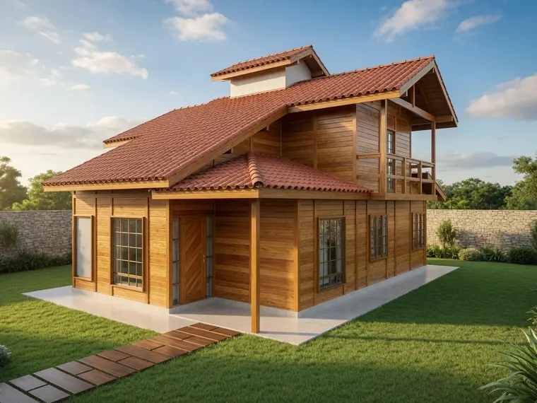 Fachada: Casa duplex 129 m² com 3 quartos e bay window