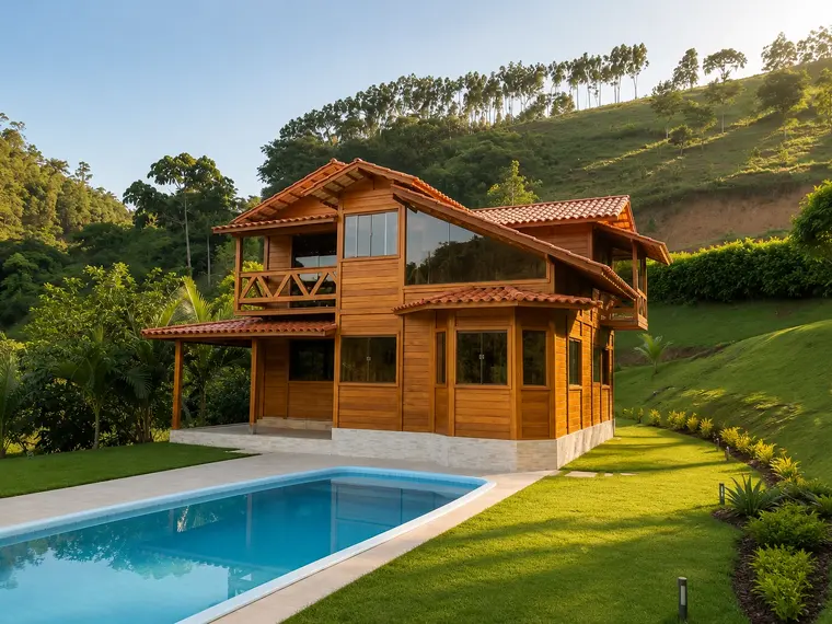 Fachada: Casa duplex 135 m² com 4 quartos e 3 sacadas