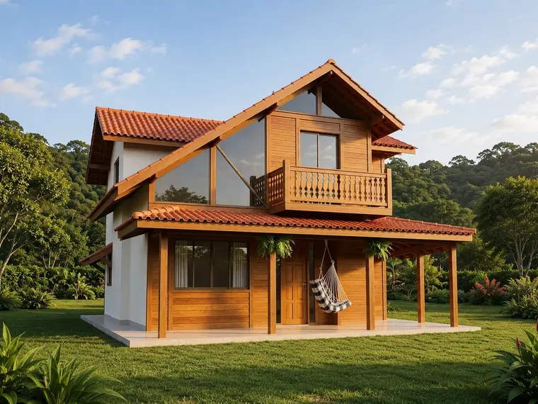 Fachada: Casa Duplex 138,00m² com 1 suíte e 1 quarto