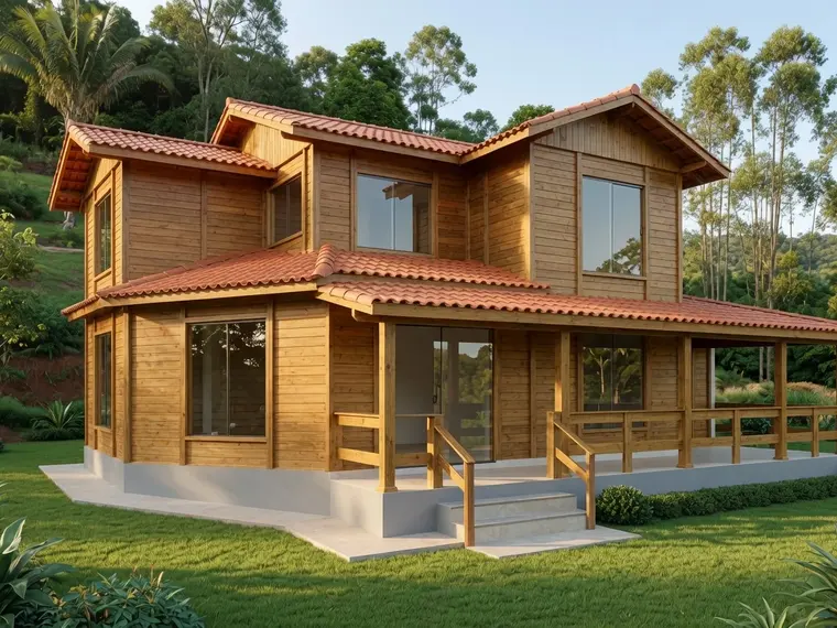 Fachada: Casa Duplex 139,35m² com 1 suíte e 3 quartos