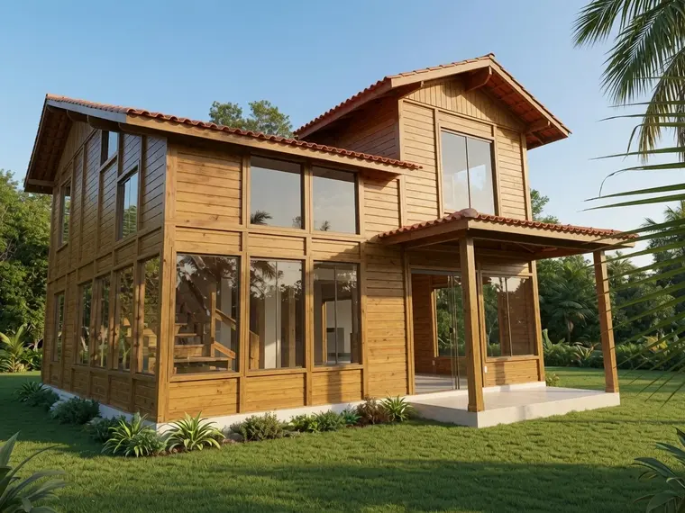 Fachada: Casa Duplex 153,70m² com 1 suíte e 3 quartos