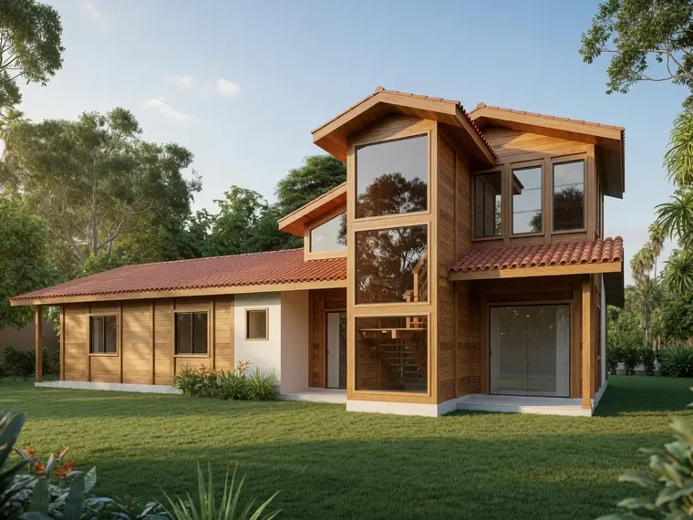 Fachada: Casa 240,00m² com 2 suítes e 2 quartos