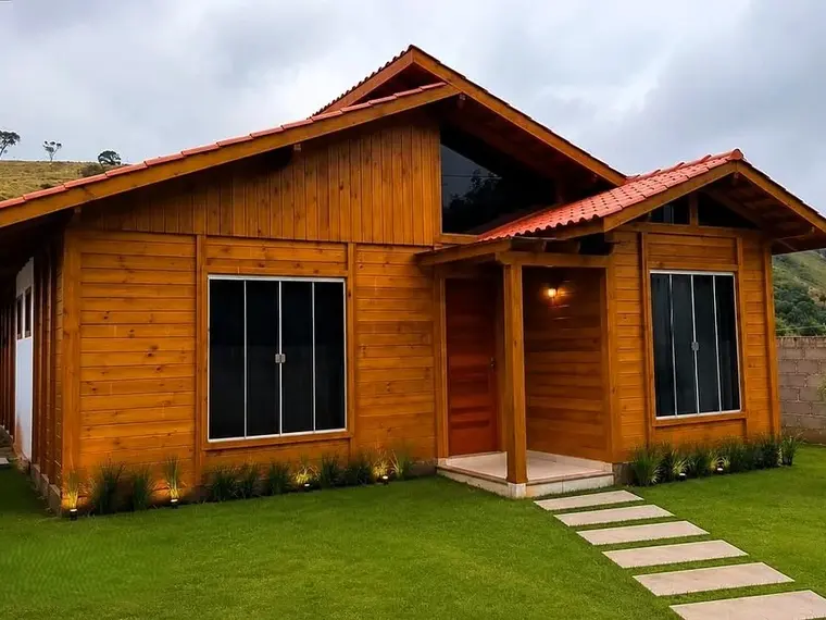 Fachada: Casa Térrea Moderna 82,15m²