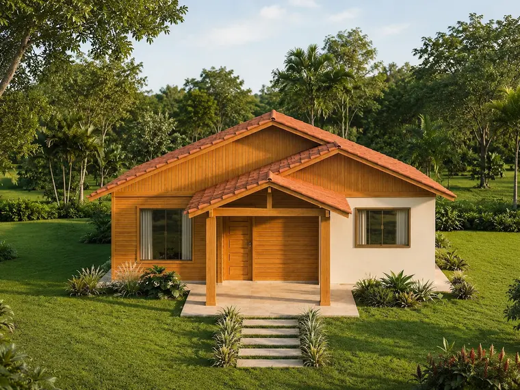 Fachada: Casa 54,00m² com 1 suíte e 1 quarto
