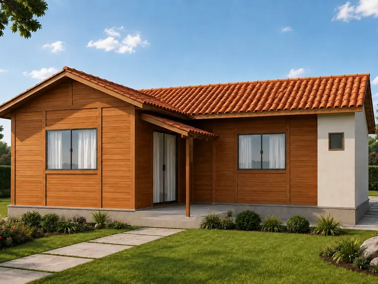 Fachada: Casa 103,50m² com 1 suíte e 2 quartos