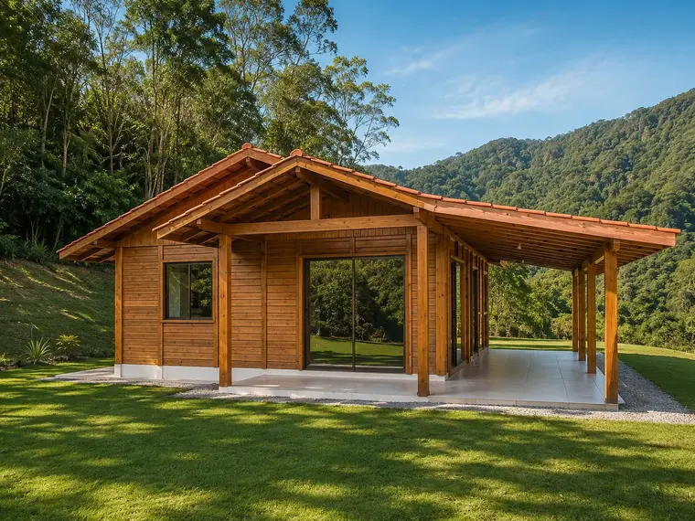 Fachada: Casa 96,20m² com 1 suíte e 1 quarto