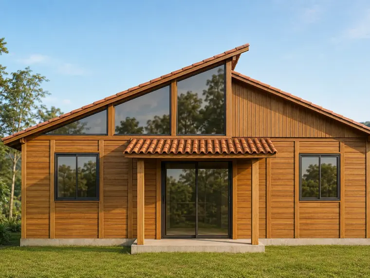 Fachada: Casa 64,75m² com 1 suíte e 1 quarto