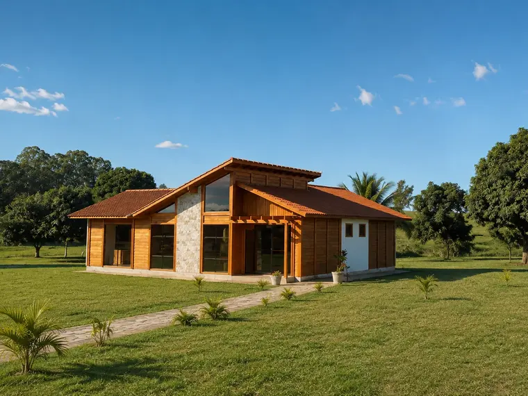 Fachada: Casa 123,50m² com 1 suíte e 1 quarto