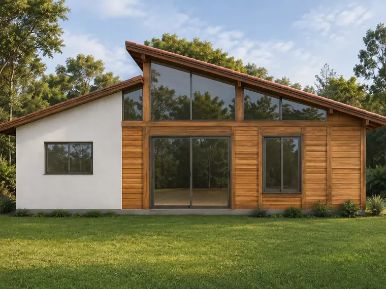 Fachada: Casa 70,00m² com 1 suíte e 1 quarto