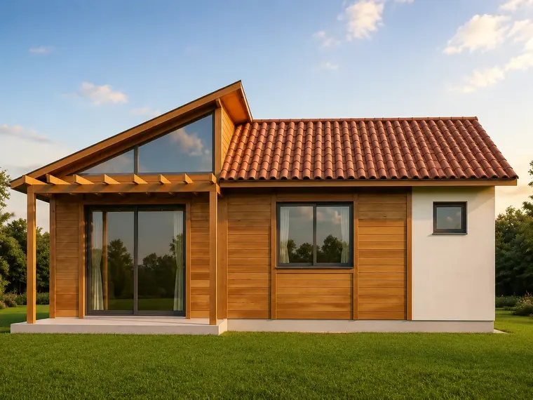 Fachada: Casa 59,50m² com 1 suíte e 1 quarto