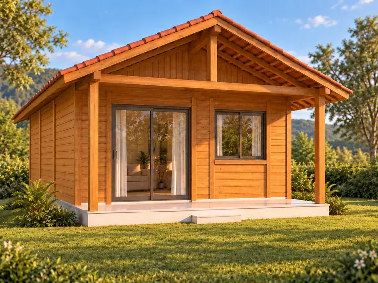 Fachada: Chalé Compacto com 30m²
