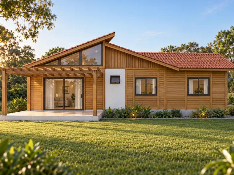 Fachada: Casa 102,00m² com 1 suíte e 2 quartos