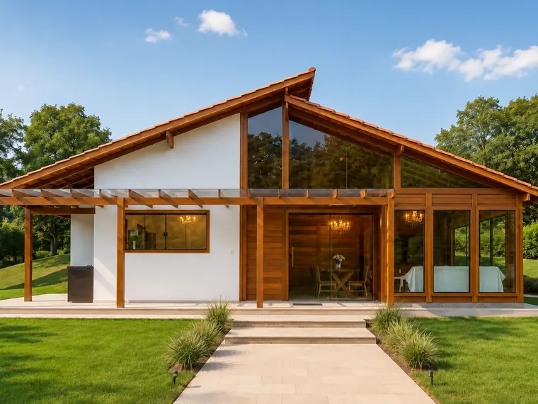 Fachada: Casa 102,40m² com 2 suítes