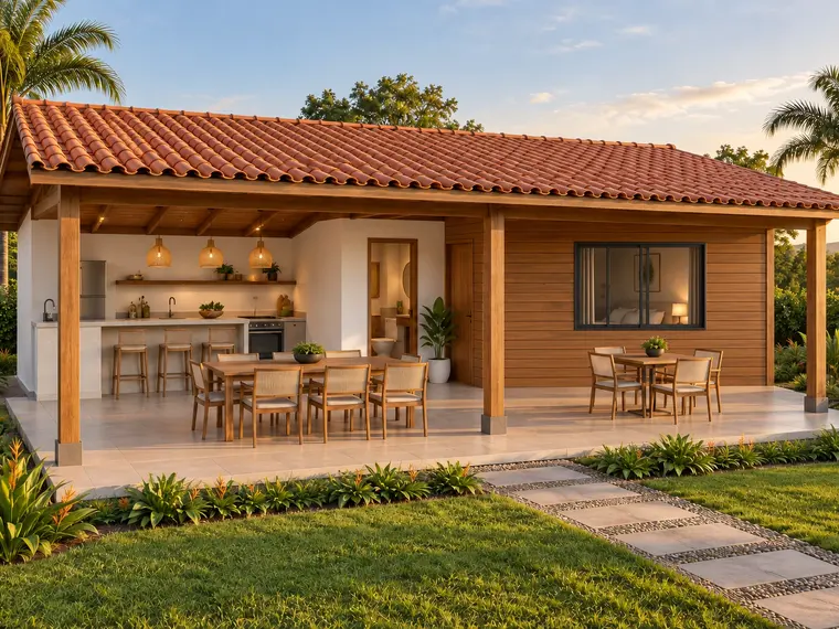 Fachada: Área Gourmet 69,55m² com 1 quarto