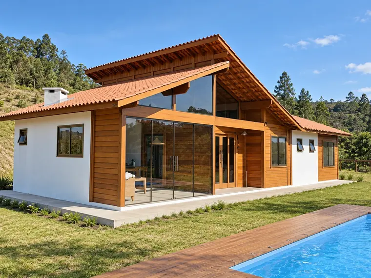 Fachada: Casa 112,00m² com 3 suítes