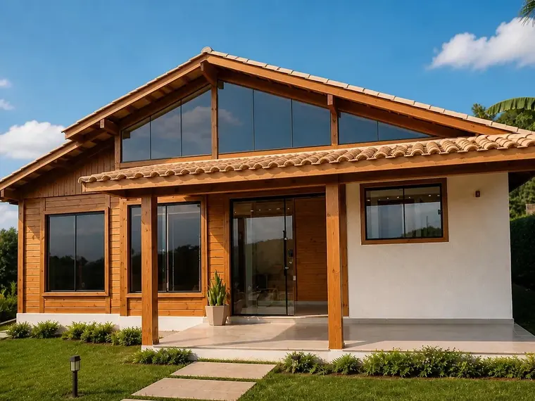 Fachada: Casa 78,30m² com 1 Suíte e 2 Quartos