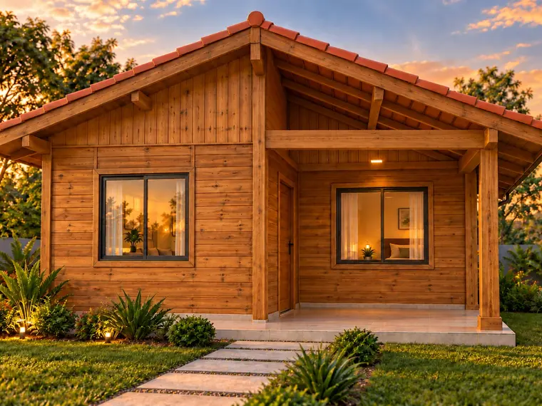 Fachada: Casa 54,75m² com 2 quartos (1 suíte)