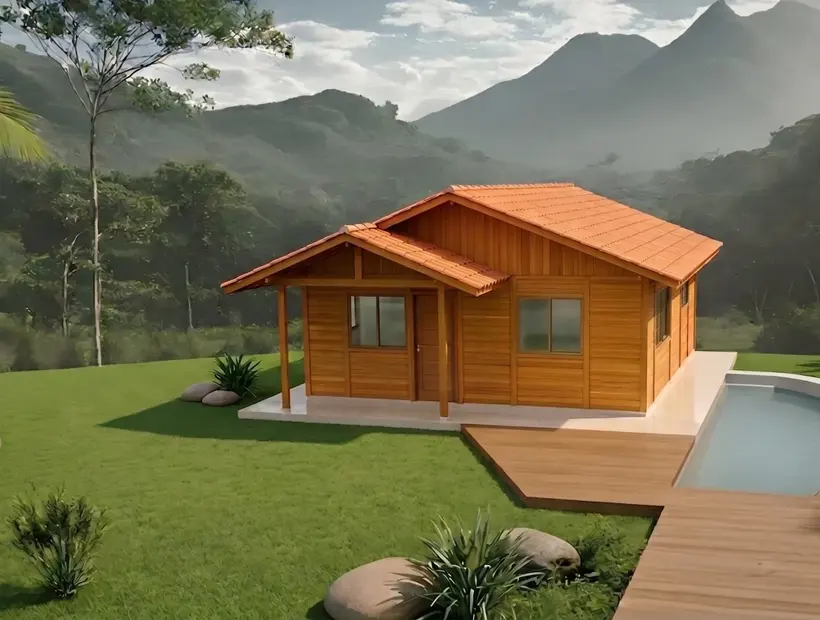 Casa de madeira para final de semana: praticidade sem abrir mão do conforto