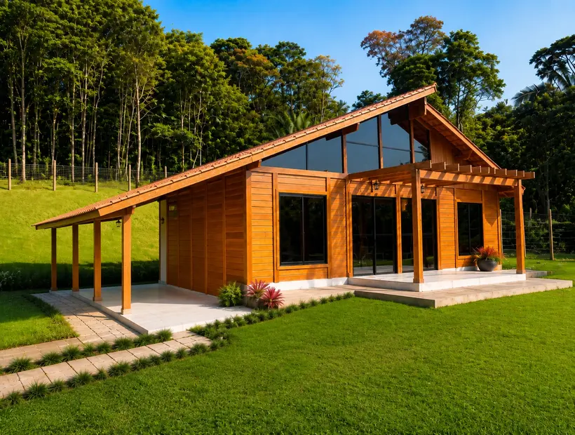 Casa de madeira para aposentadoria: conforto, acesso e simplicidade