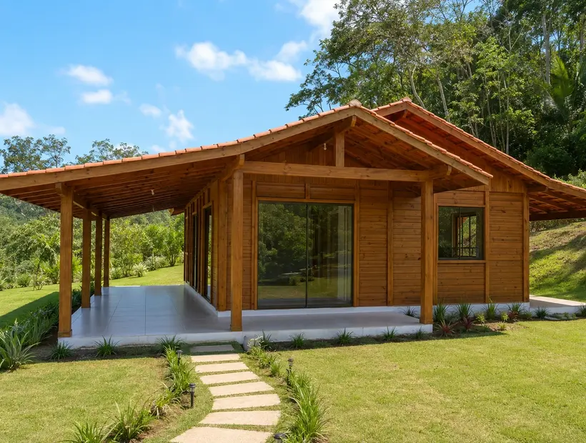 Parede de madeira, forro e acabamento: detalhes que mudam a casa